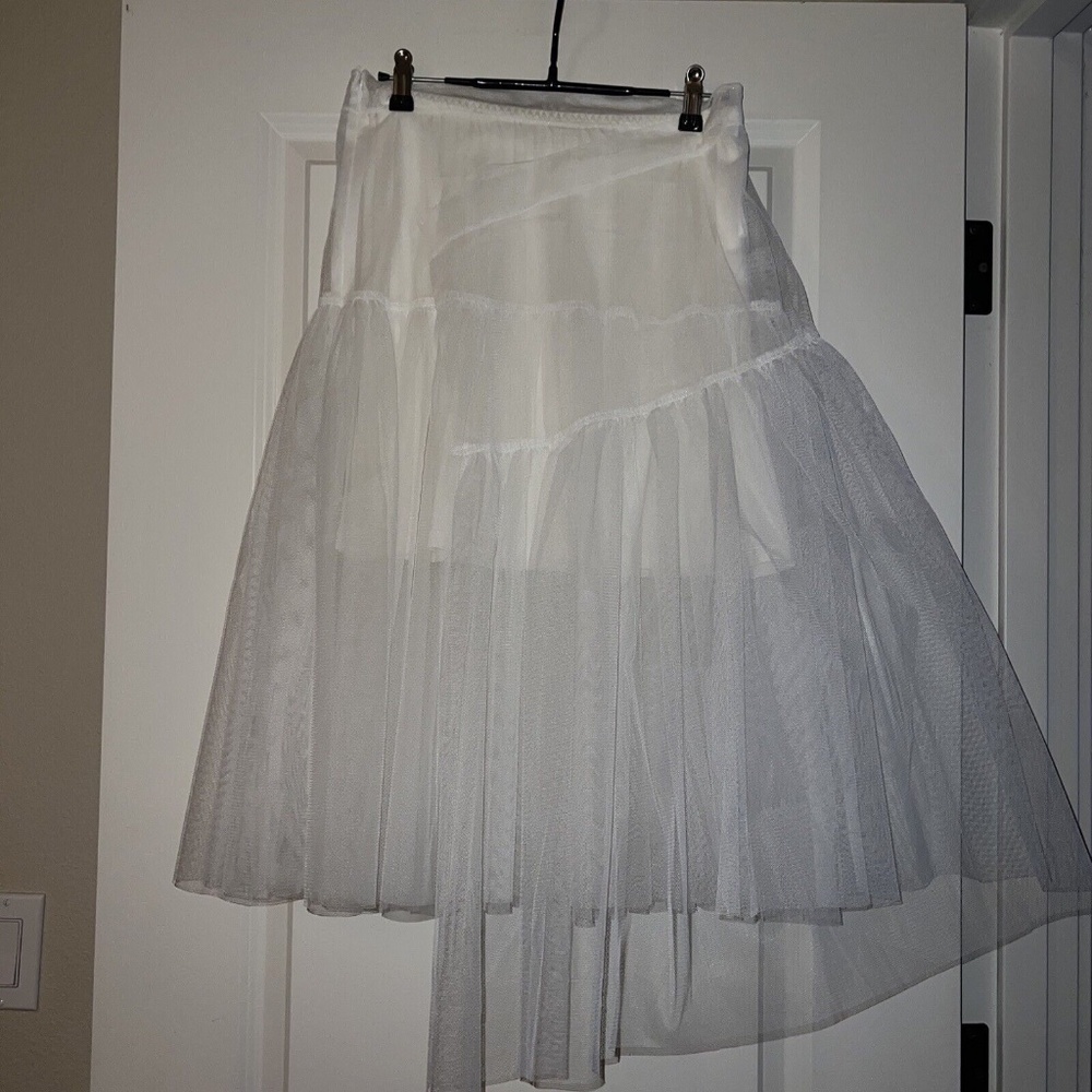 Shushu Tong Skirt UK 10 US 6 etherial Tulle Tutu midi mini combo New White